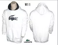 giacca lacoste classic 2013 uomo hoodie coton w11 blanc